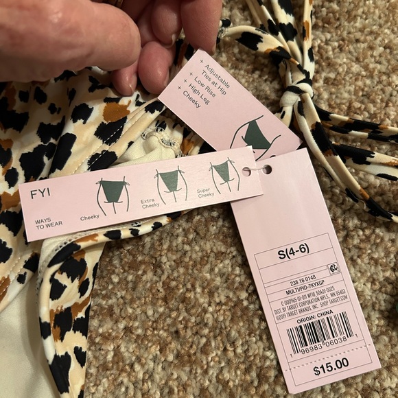 WILD FABLE 2PC BIKINI*Animal print*Top/Med/8-10. Bottom Small/4-6*New with tags! - Picture 9 of 10